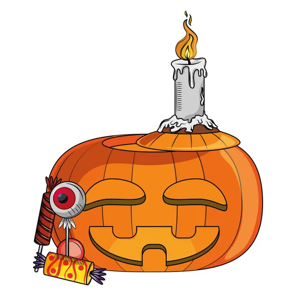 Halloween spaventoso cartone animato — Vettoriale Stock