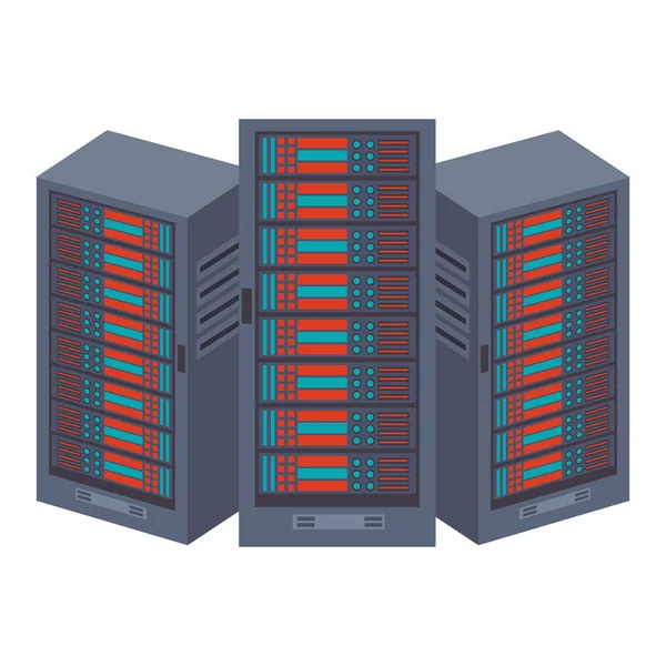 Technologie des serveurs de bases de données — Image vectorielle