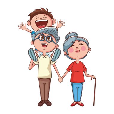 Büyükanne ve büyükbabalar ve torunlar