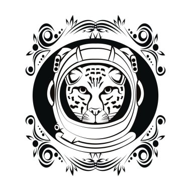 Leopar yüz serin kroki