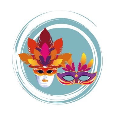 tüyleri yuvarlak simgesi ile maskeler