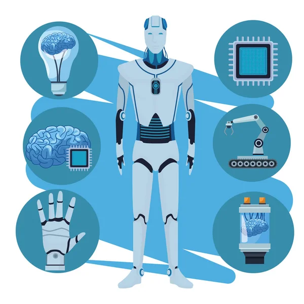 Avatar robot humanoide — Archivo Imágenes Vectoriales