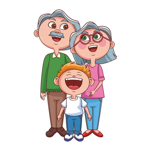 祖父母と孫 — ストックベクタ