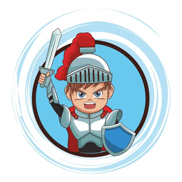 Warrior Video Game cartoon — Stockvector