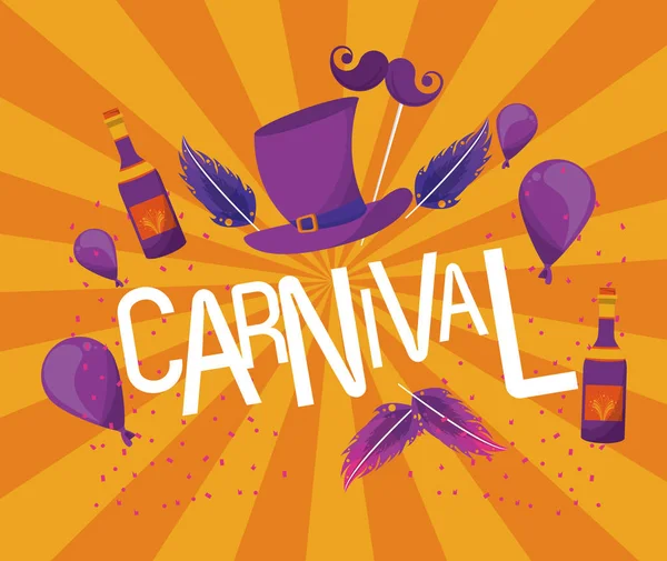 Carnival festival card banner — Stock Vector