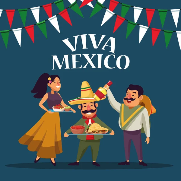 Viva mexico dessins animés — Image vectorielle