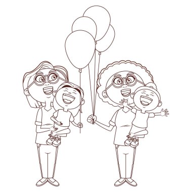 Büyükanne ve büyükbabalar ve torunlar