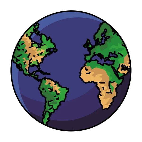 Mundo da Terra isolado —  Vetores de Stock