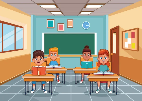 Crianças em sala de aula —  Vetores de Stock