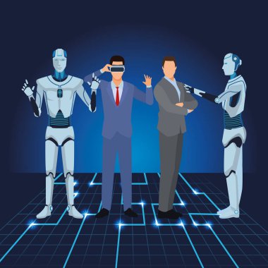 insansı robot ve işadamları