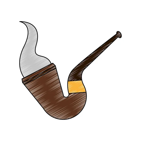 Тютюнова труба ізольований писар — стоковий вектор