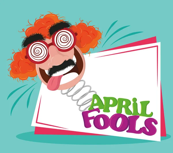 4月愚か者の日カード — ストックベクタ