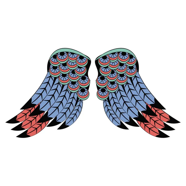 고립된 새 날개 — 스톡 벡터