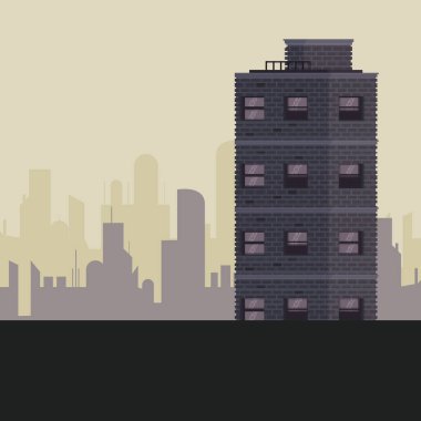 Cityscape silüeti manzarası