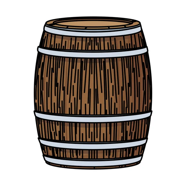 Baril de vin en bois — Image vectorielle