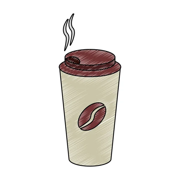 Taza de café para garabatear — Vector de stock
