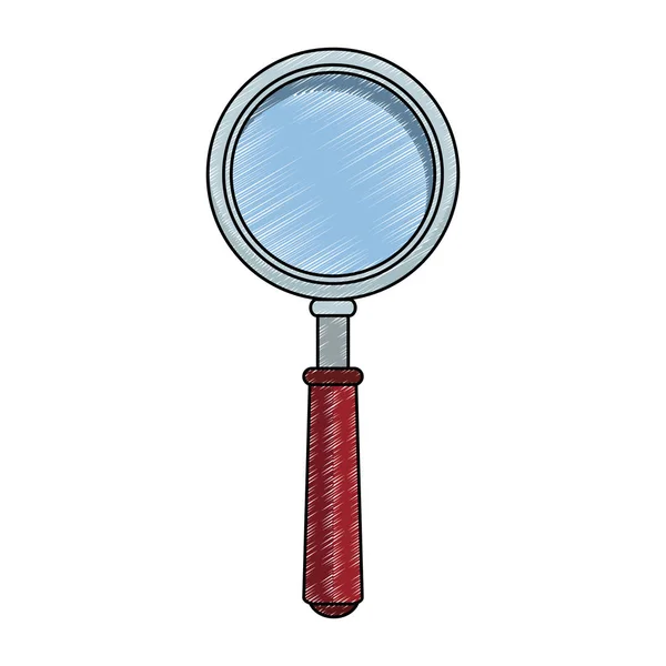 Magnifying bolha símbolo de vidro — Vetor de Stock