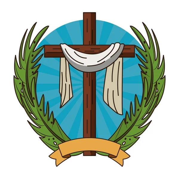 Christelijke kruis symbool — Stockvector