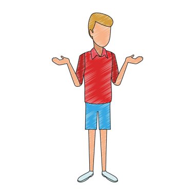 Adam yüzsüz karikatür karalama