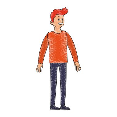 Karikatür karalama genç adam