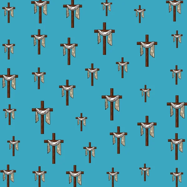 Christian fond motif croix — Image vectorielle