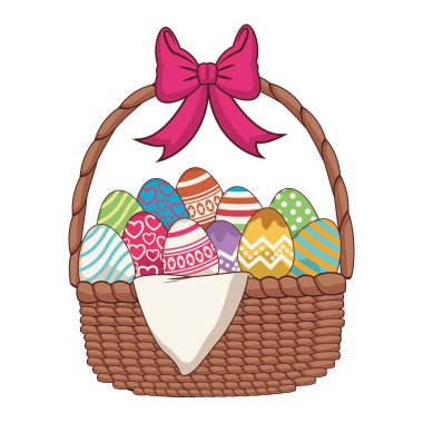 sepet ile Paskalya yortusu yumurta