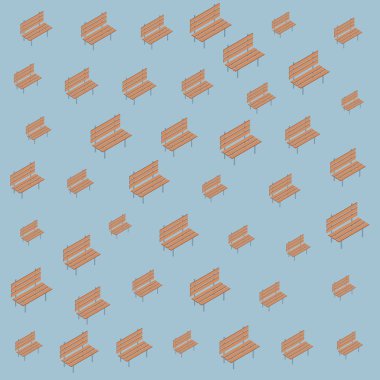 Wooden chairs pattern background