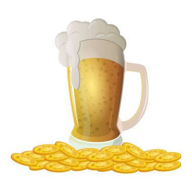 Sikke yığılmış İrlandalı bira