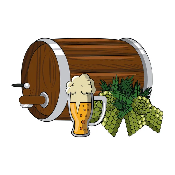 Пивоваренные элементы — стоковый вектор