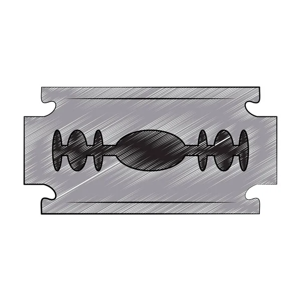 Rasoio lama scarabocchiare isolato — Vettoriale Stock
