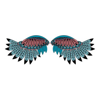 Kuş kanatları izole