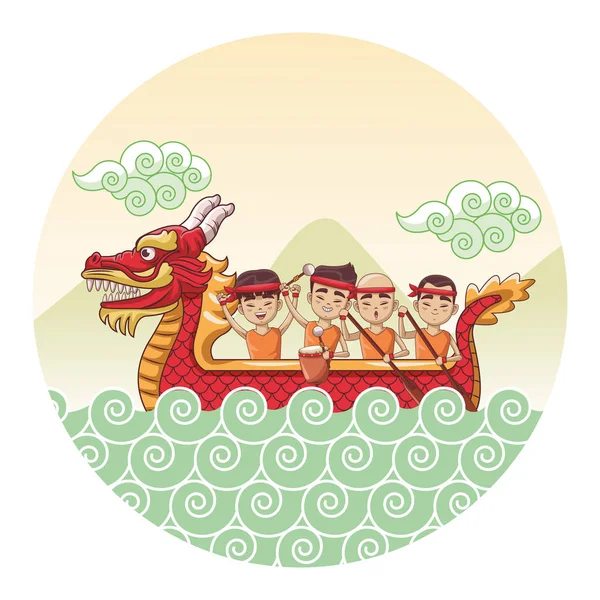 Festival do barco dragão — Vetor de Stock