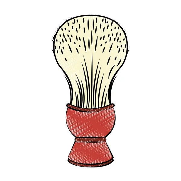 Barber brush utensil scribble — Stock Vector