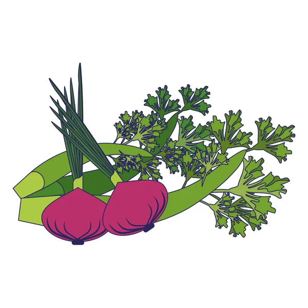 新鮮な野菜の漫画 — ストックベクタ