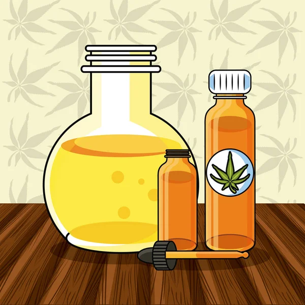 Cannabis-medizinisches Konzept — Stockvektor
