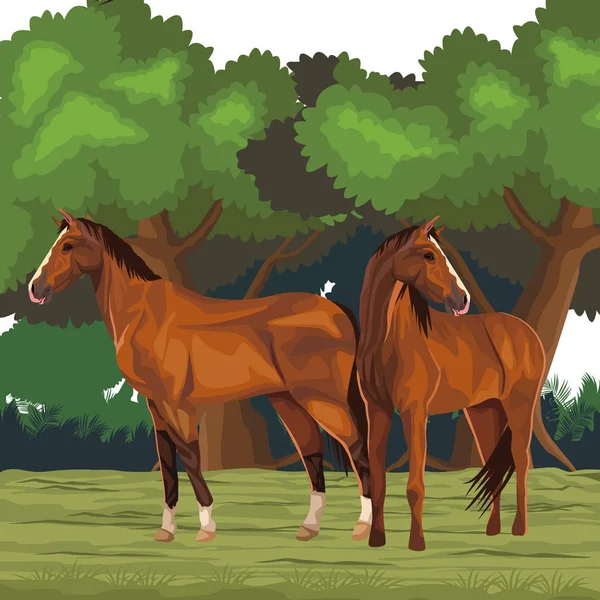 Icono de caballo de dibujos animados — Vector de stock