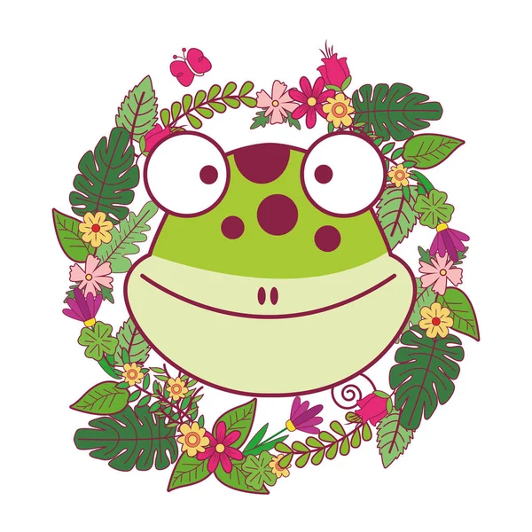 Frog cute cartoon — Stock Vector