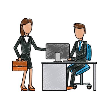 Karalama da çalışan iş ortakları