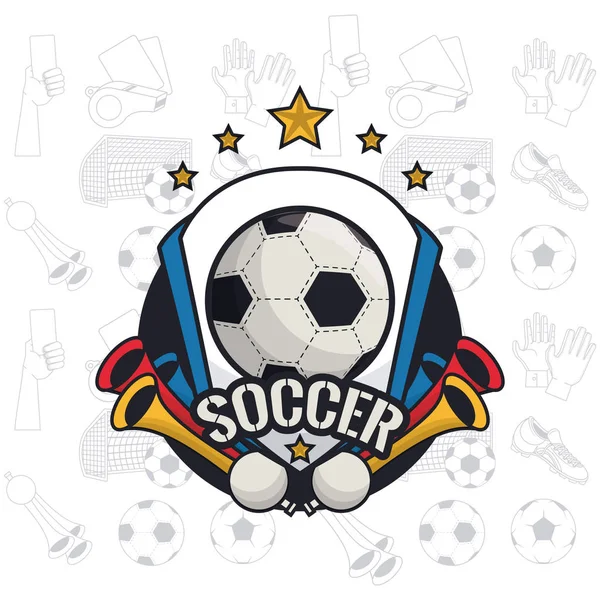Soccer sport game card — Stock Vector