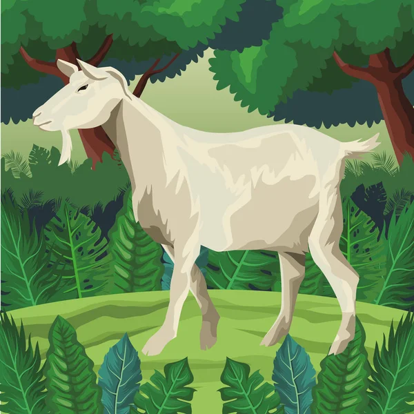 Koza ikona kreskówka — Wektor stockowy