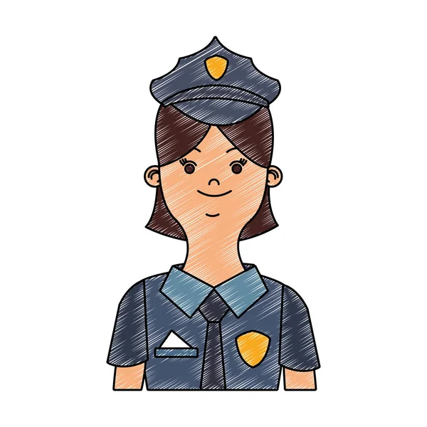 Жінка поліцейський писар — стоковий вектор