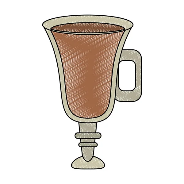 Chocolade melkglas beker Krabbel — Stockvector