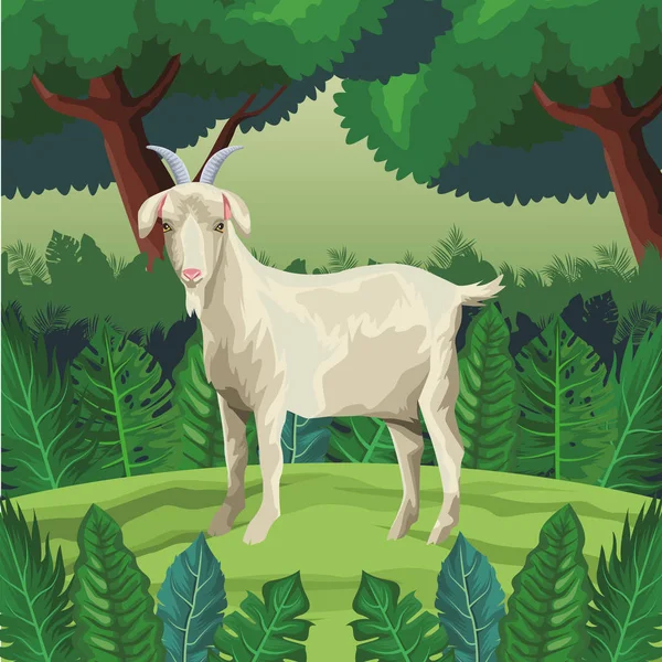Caricatura icono de cabra — Vector de stock