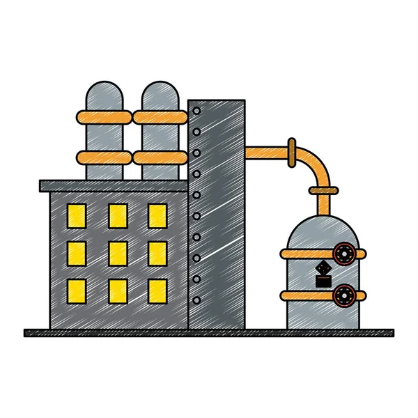 Maschinen der Anlagenindustrie kritzeln — Stockvektor