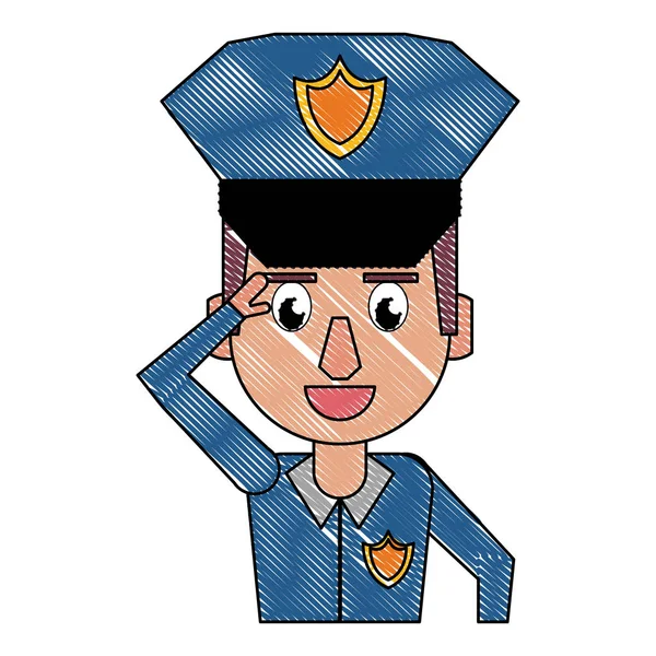 Policejní profil-Klikyháky — Stockový vektor