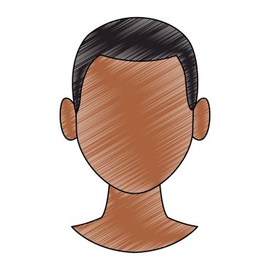 Afro adam meçhul baş karalama