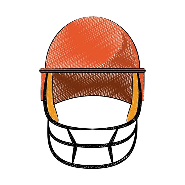 Futebol esporte capacete scribble — Vetor de Stock