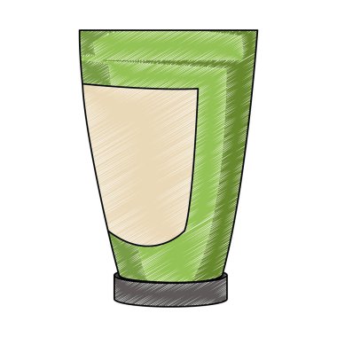 Krem şişe izole karalama