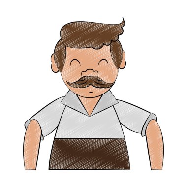 Bavyeralı adam karikatür karalama