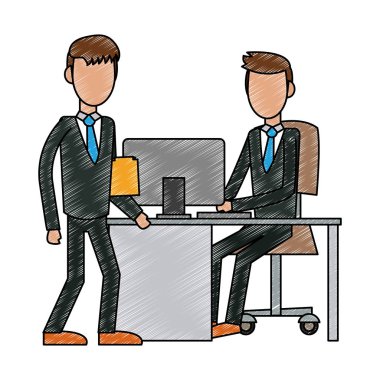 İşadamları ofiste karalama